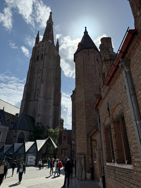 A typical streat scene in Bruges
