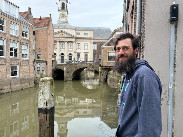 Alex checking out the canals in Dordrecht