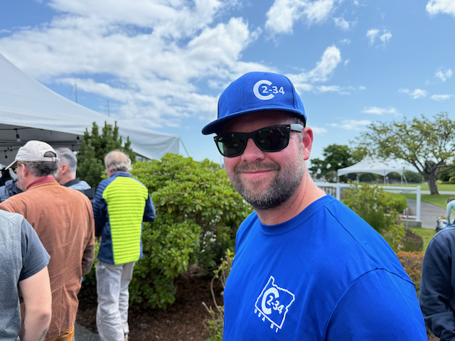 Enjoying a sunny day at the Club.