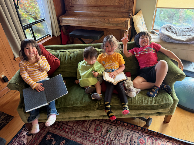 Soup night with Freya, Semus, Kira and Luke