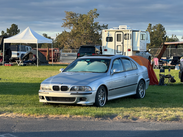 This was my campsite at the festival. Catherine took the van to Omak for the big fix, so I took my car down and slept in it. It harkened back to my 2001 road trip :)
