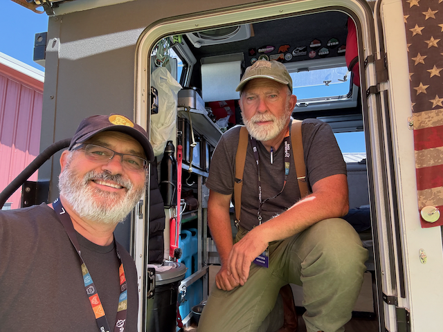 THis is Dave. I had a great talk with him at the overland expo. After a lifetime of engineering in the space, and building many vehicles, this was his pinnacle build.