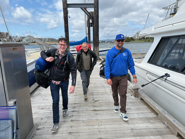 James, Doug, Dan heading to the Yacht club for awards.