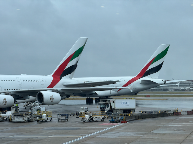 Just a couple of A-380's floating around the airport