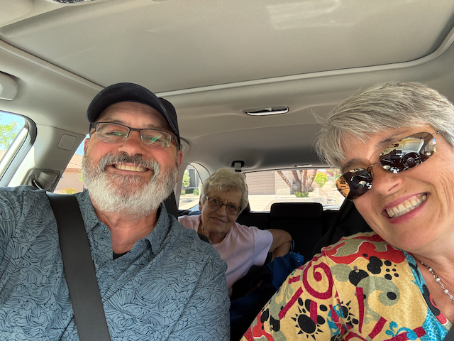 Leaving mom's house for the airport