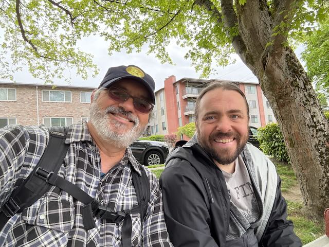 Me and Chris at Lukes Baseball game