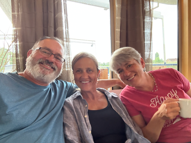 Me, Judy and Sue on the boat