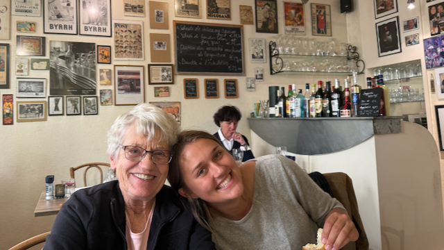 Mom and Perin in the cute little cafe that we were in for lunch