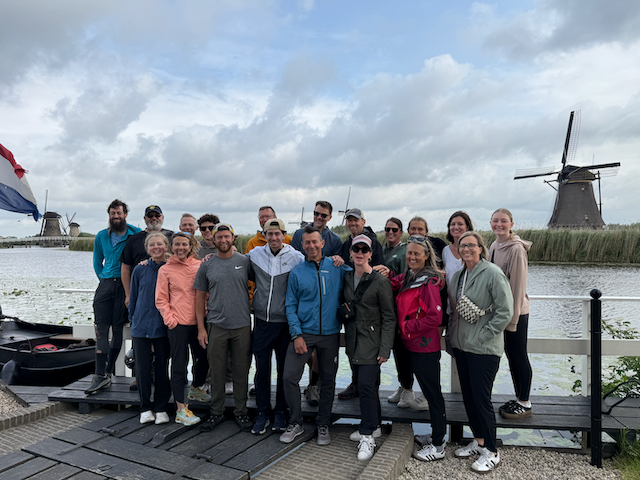 OPur biking group at teh windmills