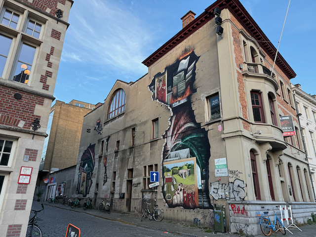 Part of the Ghent street art walk scene