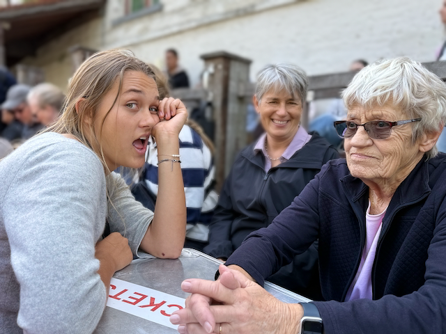 Perrin, Sue and Mom on the canal boat.