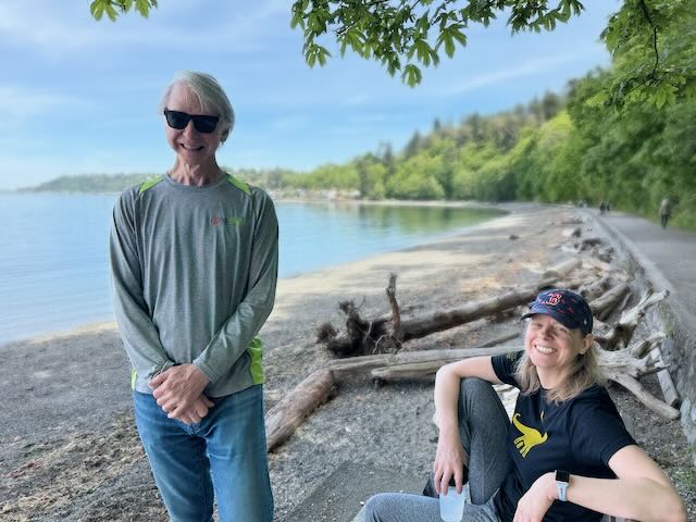 Scott and Tory on our Tuesday walk
