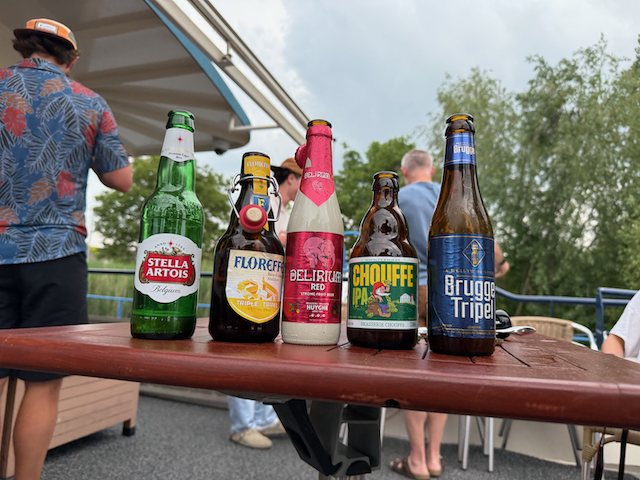 The beers we had on our beer tasting night