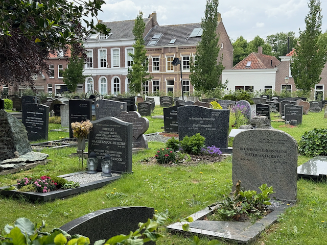 The cemetary in Willemstead - these headstones were fresh