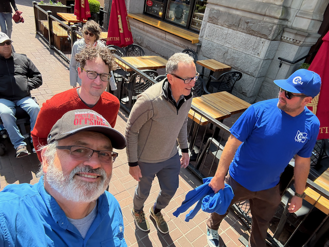 The crew heading for dimsum