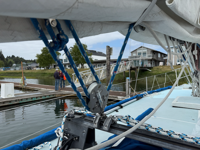 The original mainsheet setip