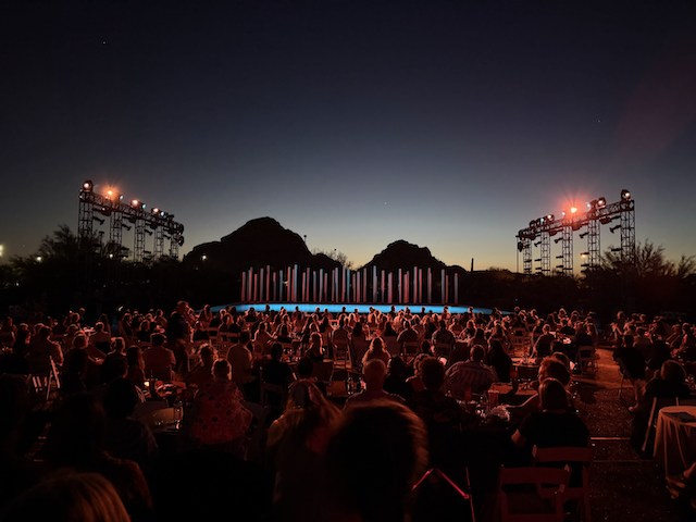 The phoenix Ballet stages one production a year at the Desert botanical gardens