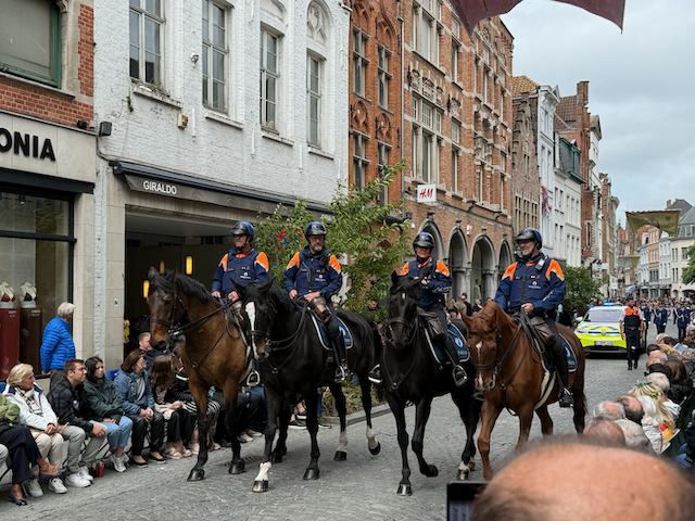 The police are the sign that the parade is about to Start