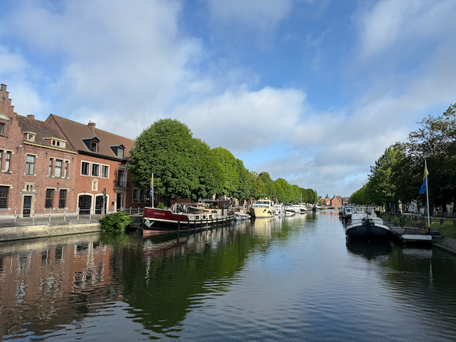 The yacht harbor in Bruge